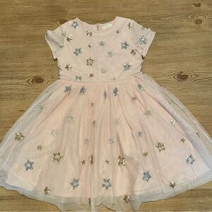 Mini Boden Sequin Star Light Pink Tule Party Dress